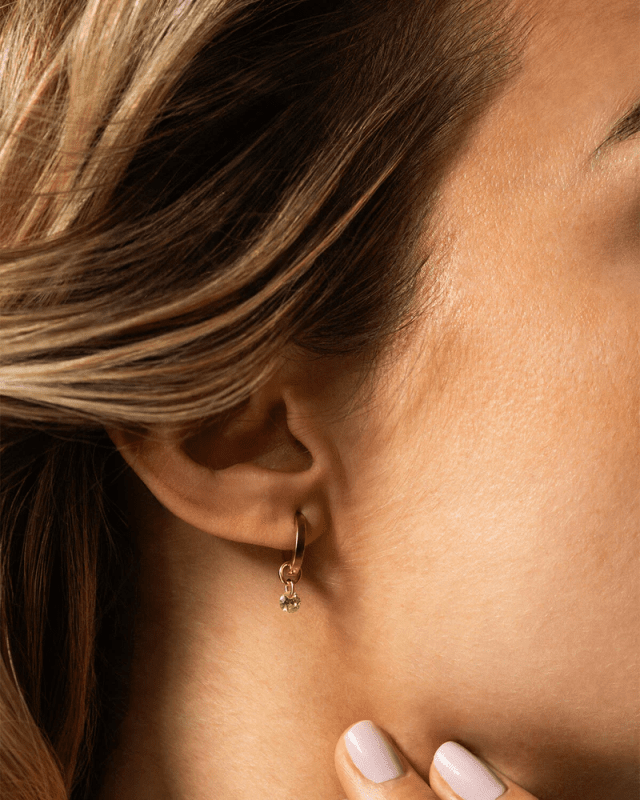 Mono Hoop Mini Con Zircone Nudo Lime - or-031 m6 v au